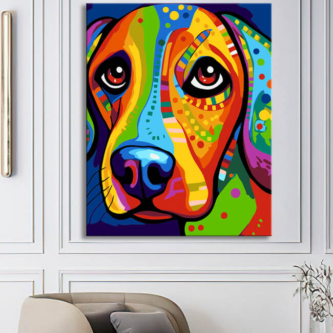 Paint by Numbers Kit - Colorful Picasso Dog