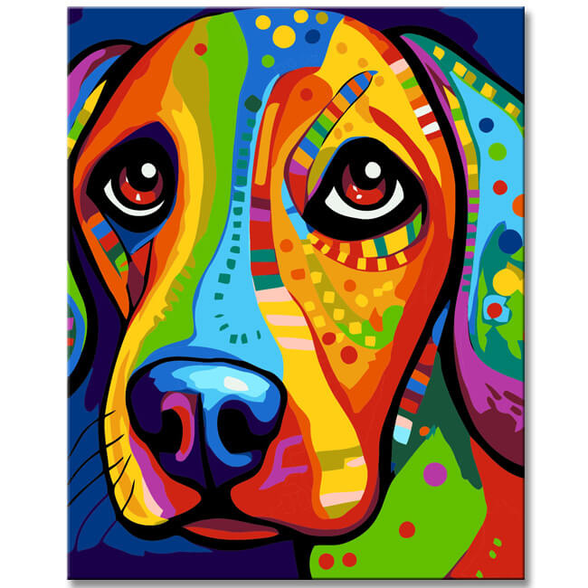 Paint by Numbers Kit - Colorful Picasso Dog