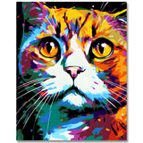 Paint by Numbers Scottish Fold Cat in the Style of Picasso