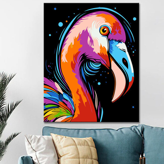 Painting by Numbers: Picasso Style Flamingo