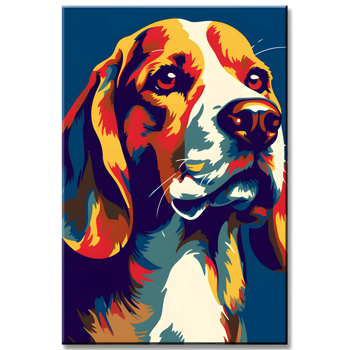 Beagle Dog Portrait Paint by Numbers