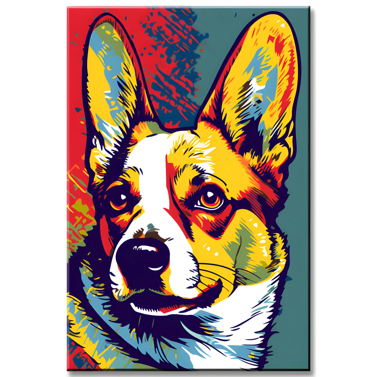 Colorful Welsh Corgi Painting by Numbers