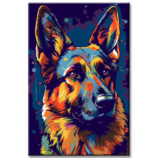 Proud German Shepherd - Painting by Numbers