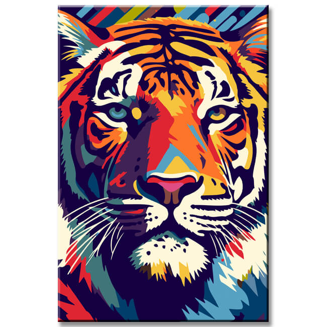 Lion portrait - painting by numbers