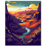 Grand Canyon River Painting by Numbers