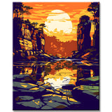 Paint by Numbers Rock Landscape Art