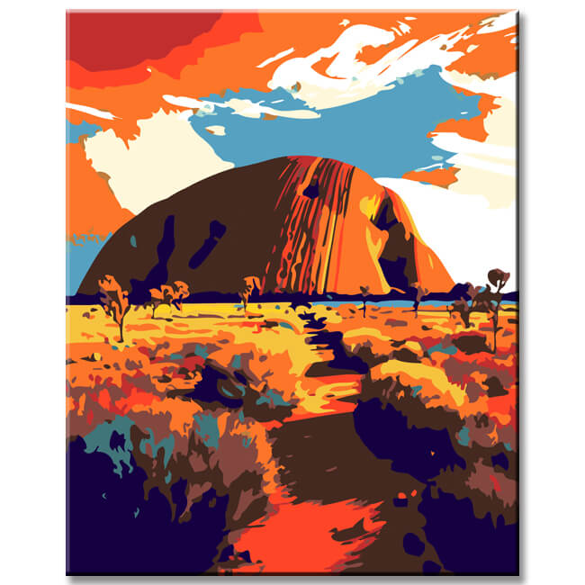 Uluru Ayers Rock Painting by Numbers