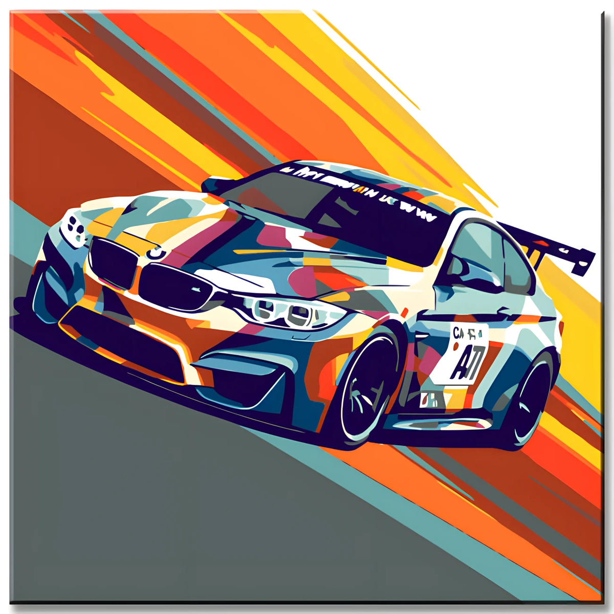 Bmw Racing Car Painting by Numbers