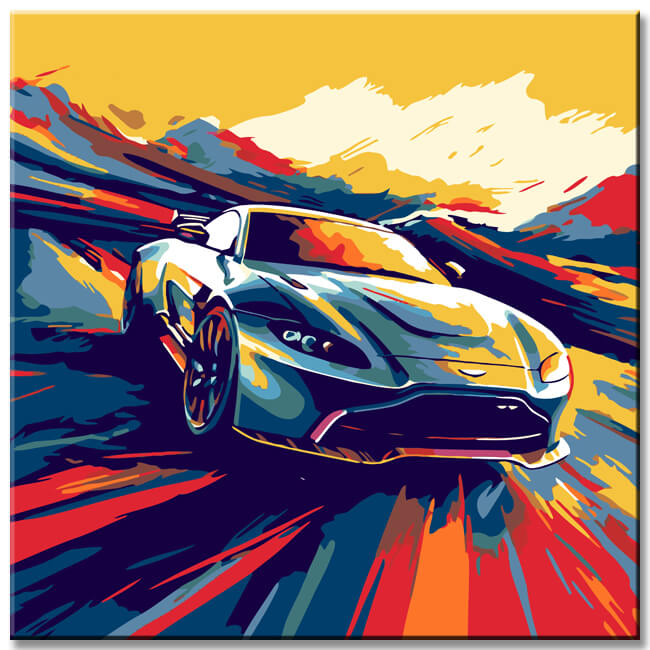 Sports Car - Painting by Numbers