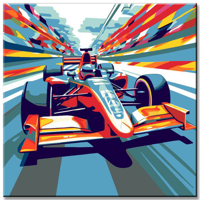 Paint by Numbers Set - Formula 1 Car
