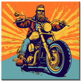 Vikings on motorcycles - painting by numbers