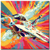 Canvas Art in Pop Art Style Vibrant Speed Depictions As A Picture Wall