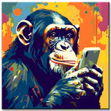 Paint by Numbers Set Chimpanzee Pop Art