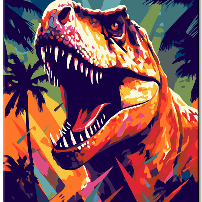 Tyrannosaurus Island 2 - Paint by Numbers
