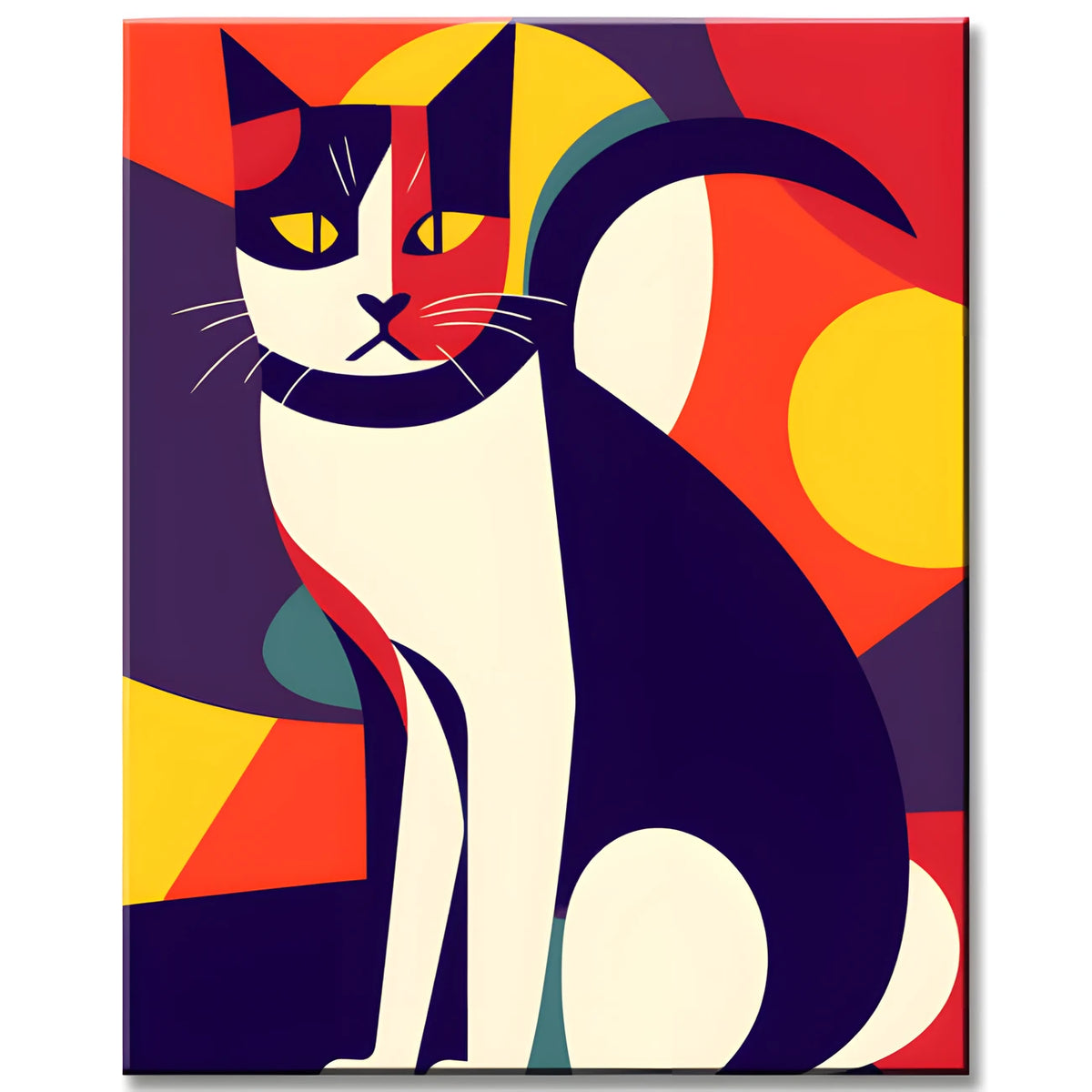 Ornate Calico Cat Painting by Numbers
