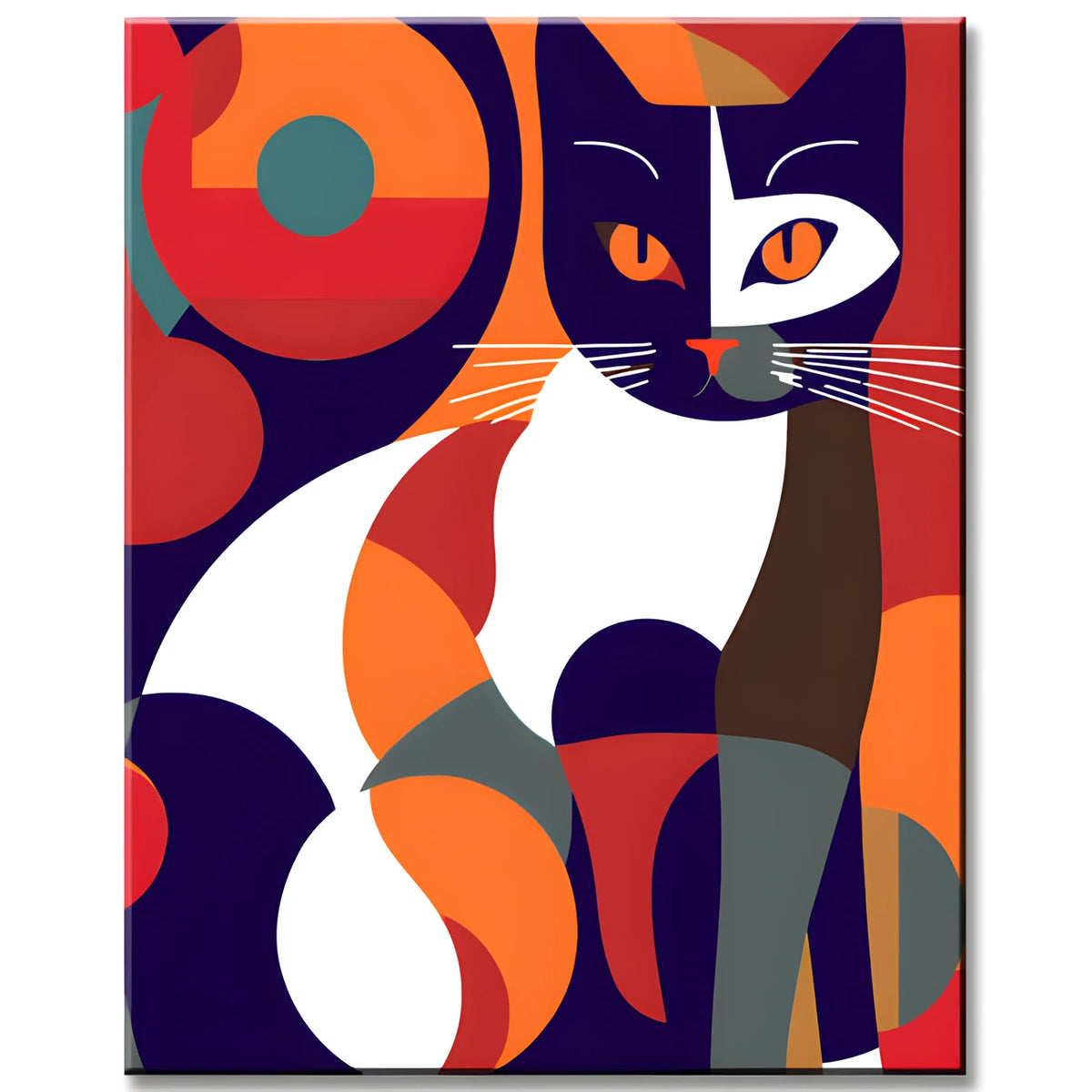 Colorful Picasso Cat Magic Painting by Numbers