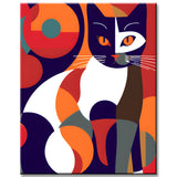 Colorful Picasso Cat Magic Painting by Numbers