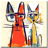 Easy Picasso Dog and Cat Sketches Paint by Numbers