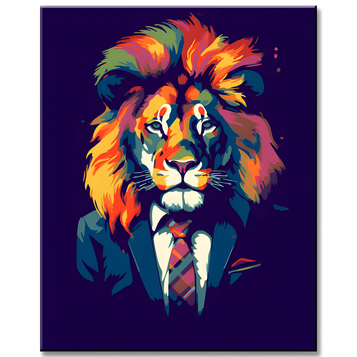 Abstract Lion Portrait Paint by Numbers