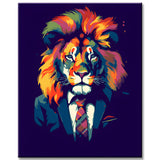 Abstract Lion Portrait Paint by Numbers