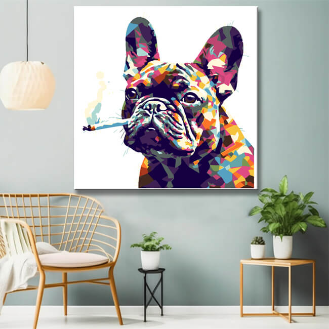 Multicolor Bulldog - Painting by Numbers