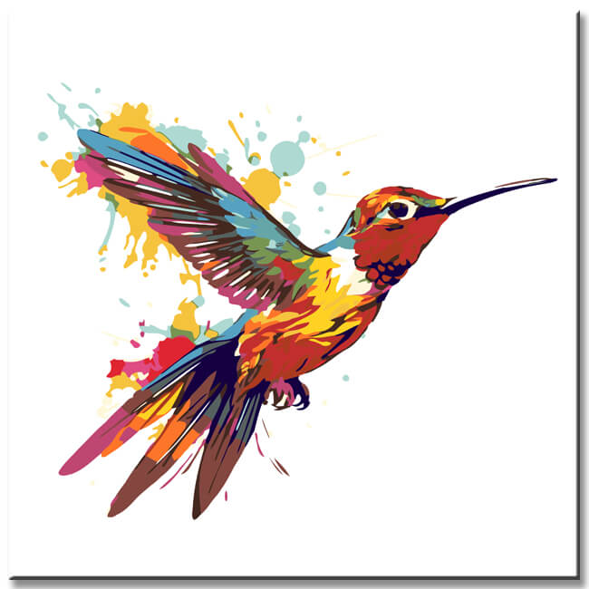 Exklusive Wildtierkunst im Wasserfarbenstil – Lebendige und Bunte Wandbilder, 4-part