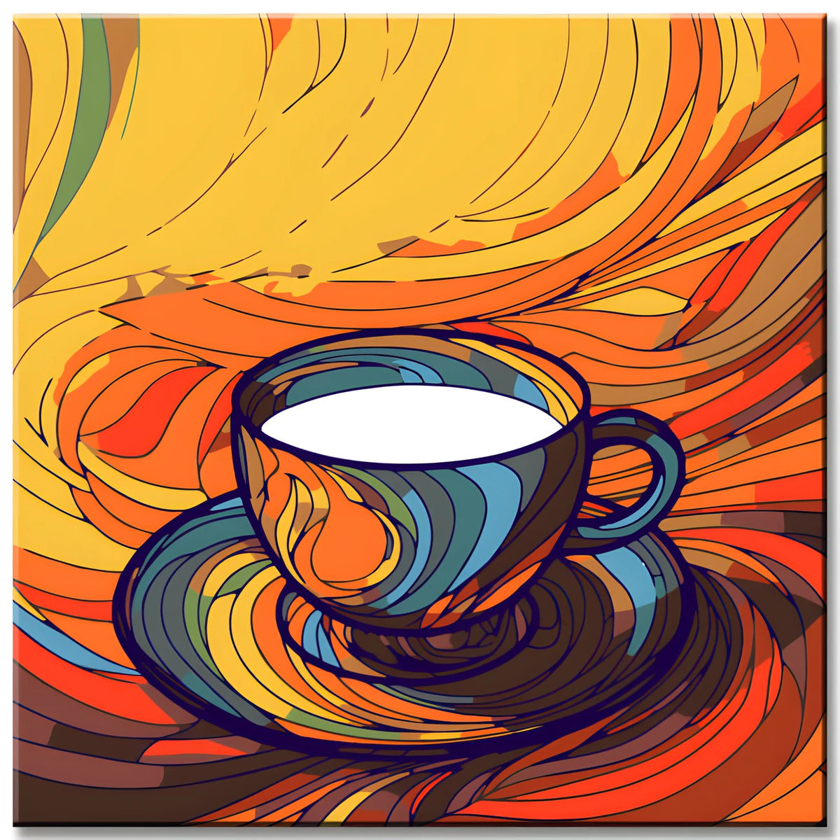 Coffee Table Painting by Numbers