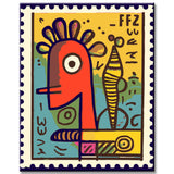 Postal stamp - paint by numbers