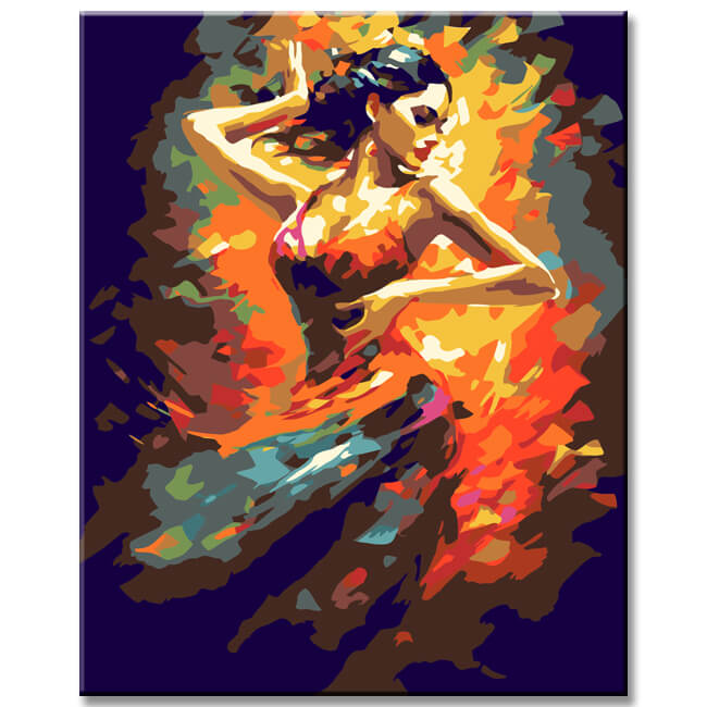 Latin Dancer - Painting by Numbers