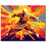 Light Warrior Monk Painting by Numbers