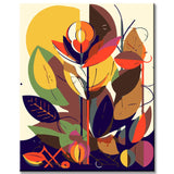 Painting by Numbers for Children Abstract Flowers i