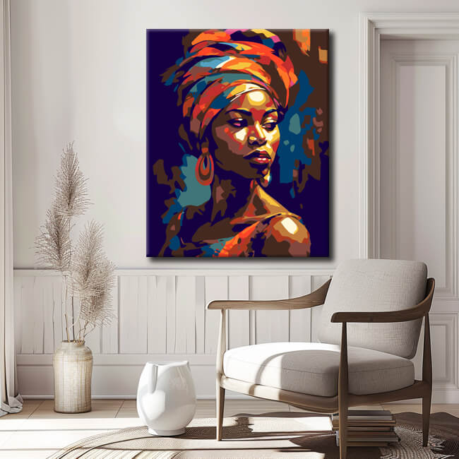 Painting by Numbers Female Portrait Black Woman