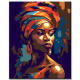 Painting by Numbers Female Portrait Black Woman