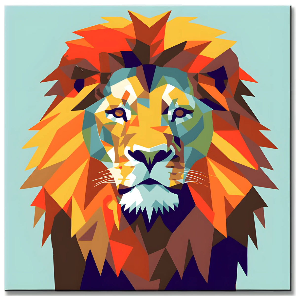 Paint by Numbers 3D Polygon Painting Lion