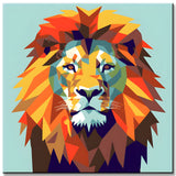 Paint by Numbers 3D Polygon Painting Lion