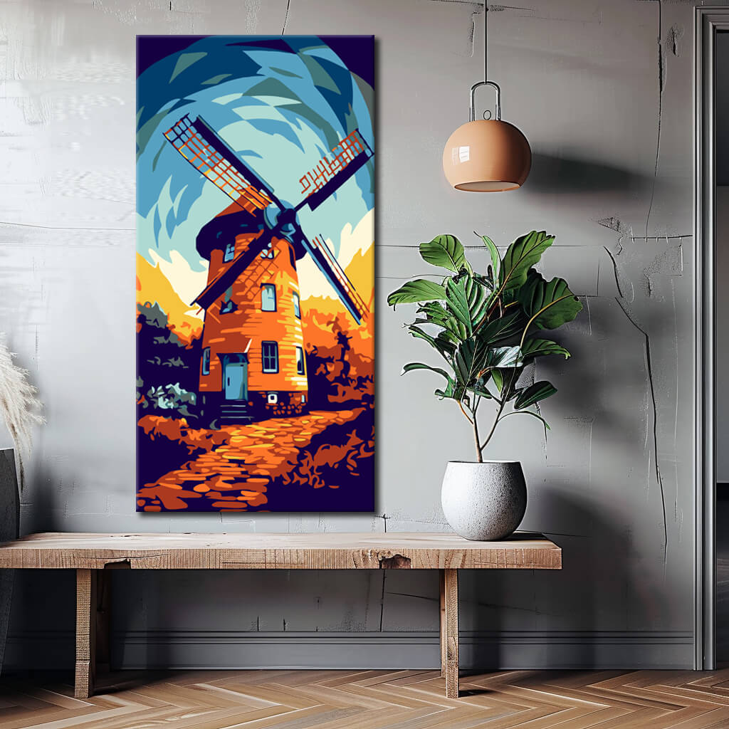 Painting by Numbers Windmill Dusk