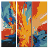 Paint by Numbers Painting Sun Storm - 3-Panel
