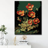 Mountain Avens - Bright colors in oil painting