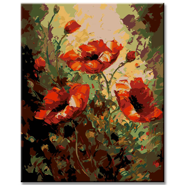 Magic Poppies: Painting by Numbers