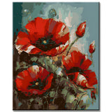 Fascinating Poppies: Paint by Numbers