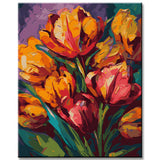 Bright Tulips Painting by Numbers
