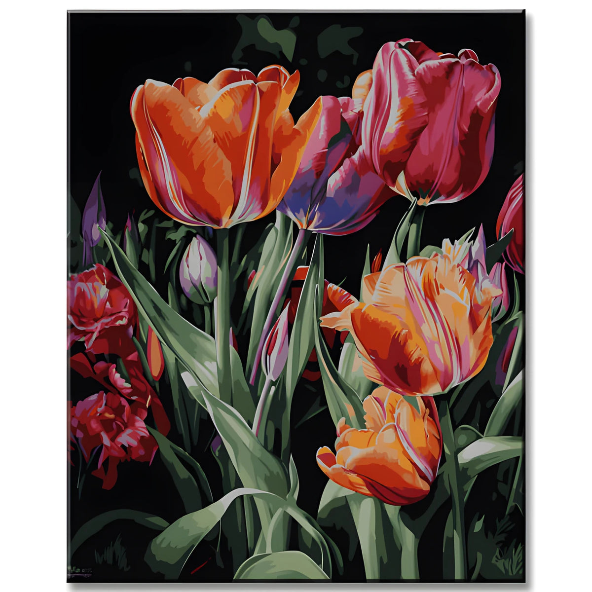 Dreamy Tulips Painting by Numbers