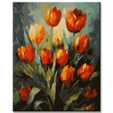 Elegant Tulips Painting by Numbers