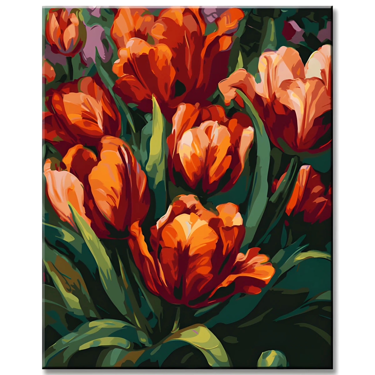 Fascinating Tulips Painting by Numbers