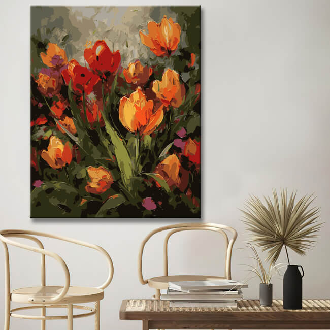 Mystical Tulips: Painting by Numbers