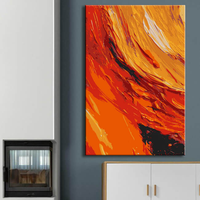 Painting by Numbers: Vibrant texture using spatula technique