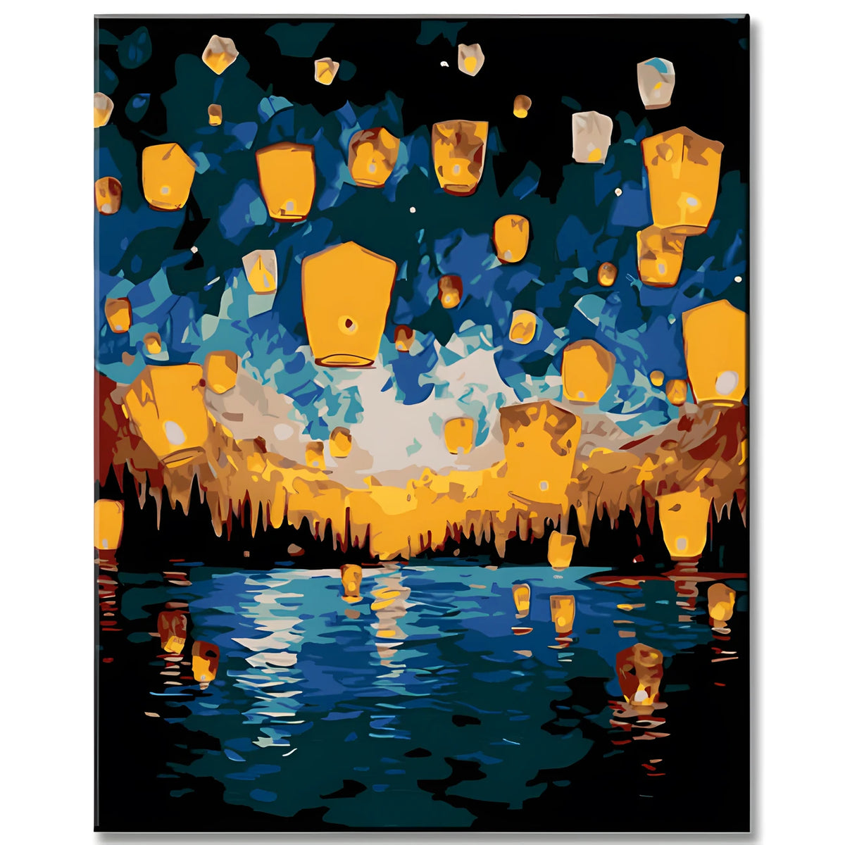 Glowing Lanterns Painting by Numbers
