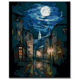 Moonlight over the City - Paint by Numbers