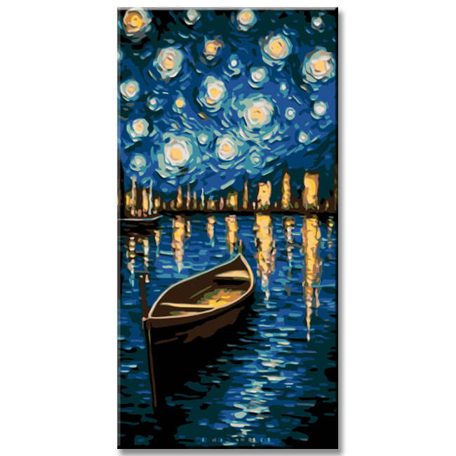 Leinwandkunst with Van Gogh inspired motives – Faszinierende Galeriewandbilder - 4-part