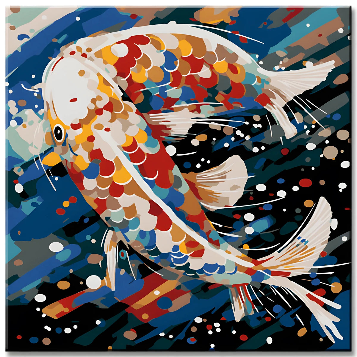 Koi Fish Playing - Paint by Numbers